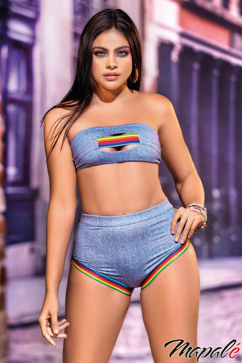 Rainbow Denim 2PC Set