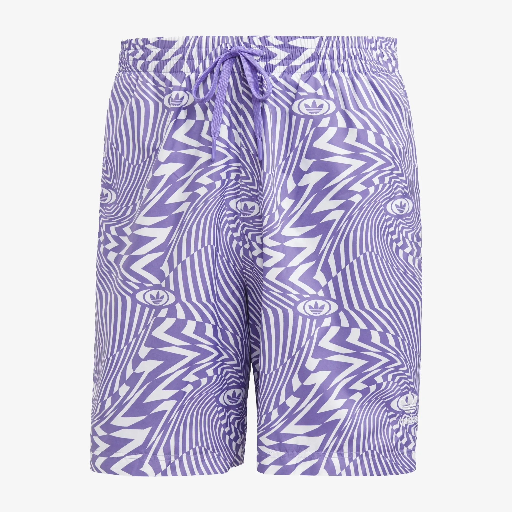 REKIVE ALLOVER PRINT SHORTS 'WHITE/PURPLE RUSH'