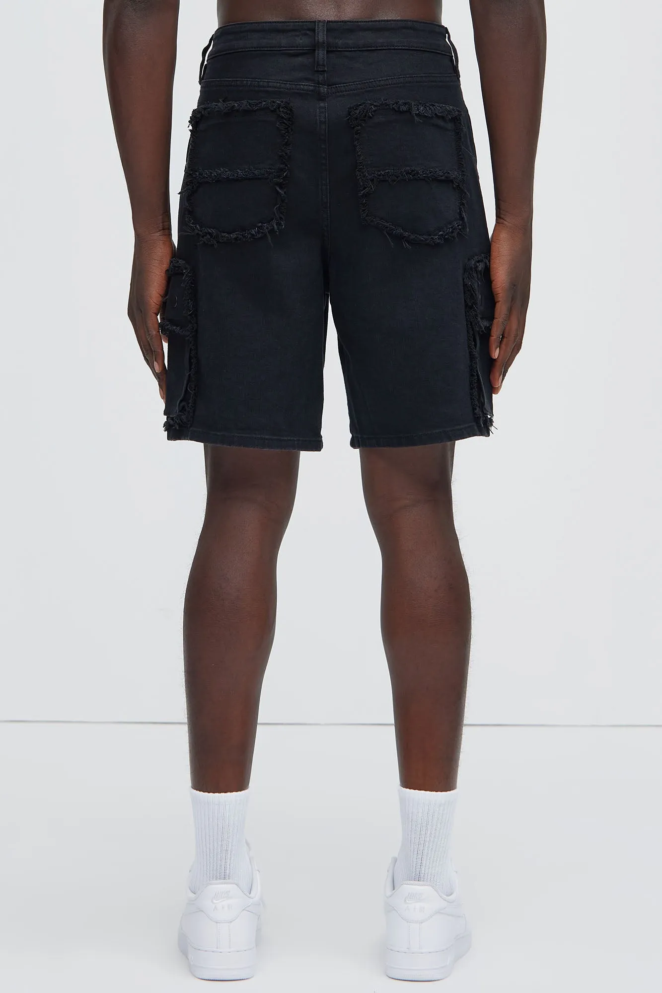 Rush Home Denim Cargo Shorts - Black