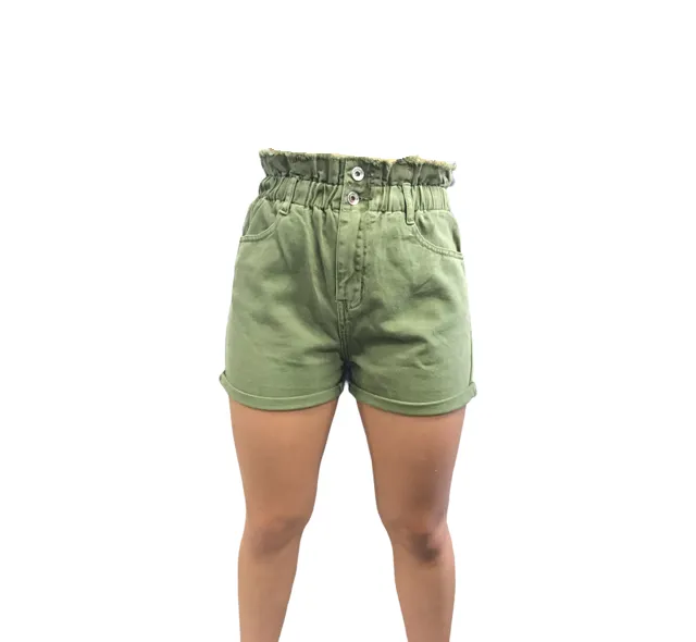 Smithy's Bermuda Denim for Women with elastic waist WBD641 olive green