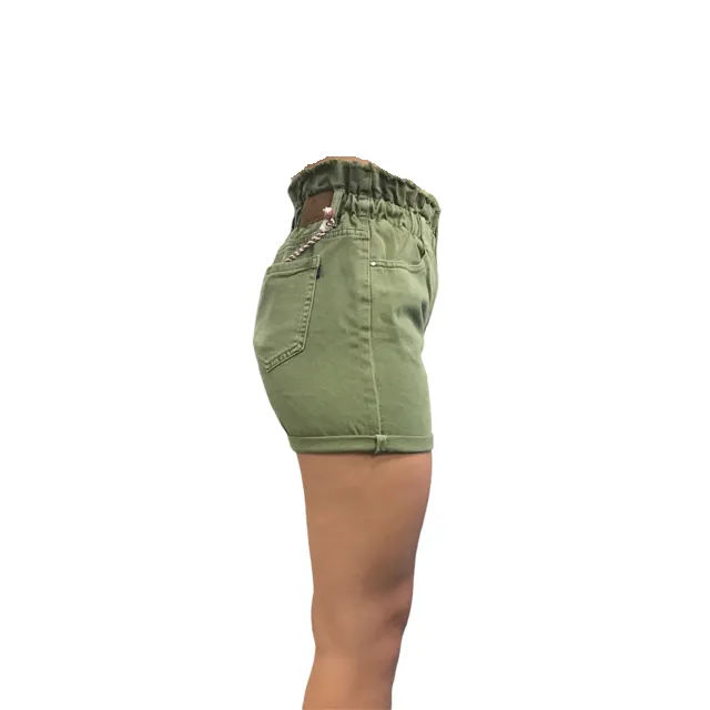 Smithy's Bermuda Denim for Women with elastic waist WBD641 olive green