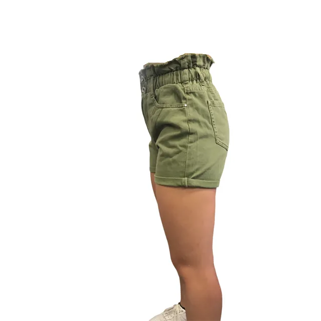 Smithy's Bermuda Denim for Women with elastic waist WBD641 olive green