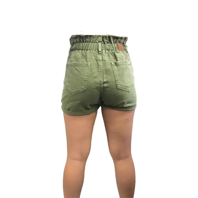 Smithy's Bermuda Denim for Women with elastic waist WBD641 olive green