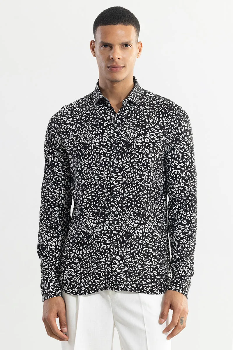 Spotted Pardus Black Shirt