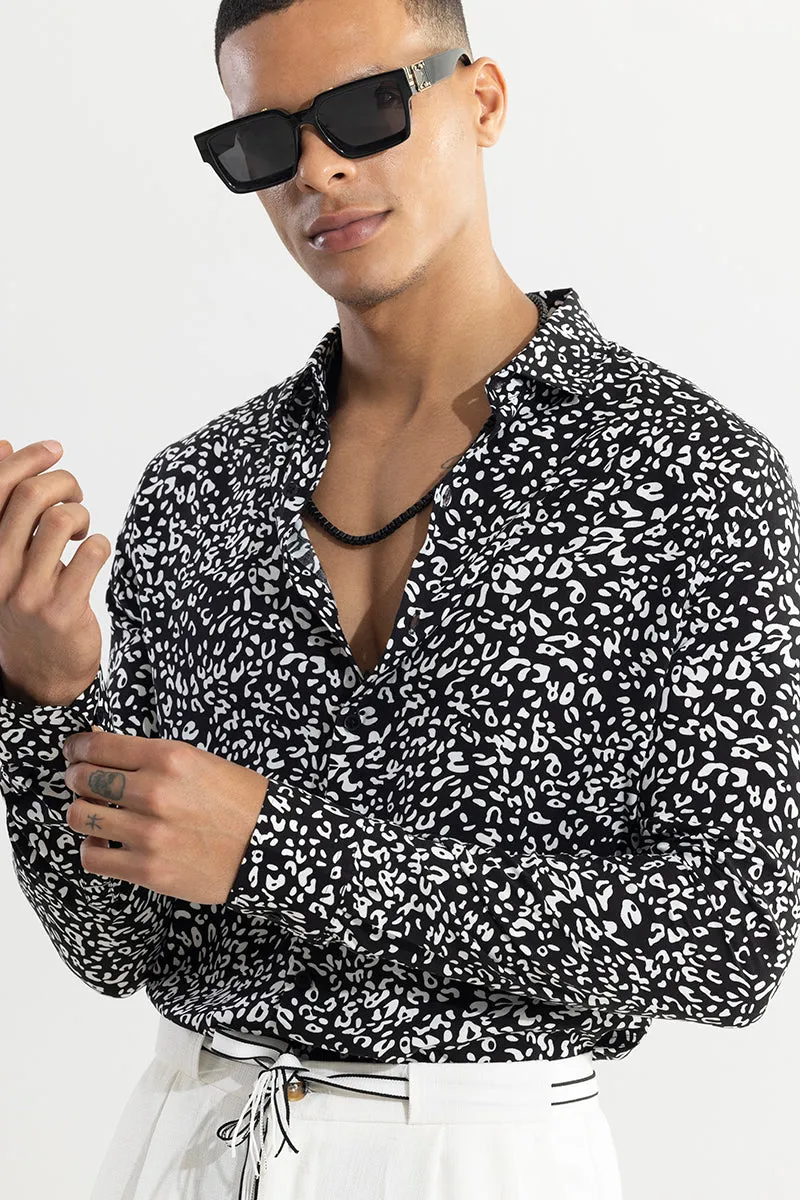 Spotted Pardus Black Shirt