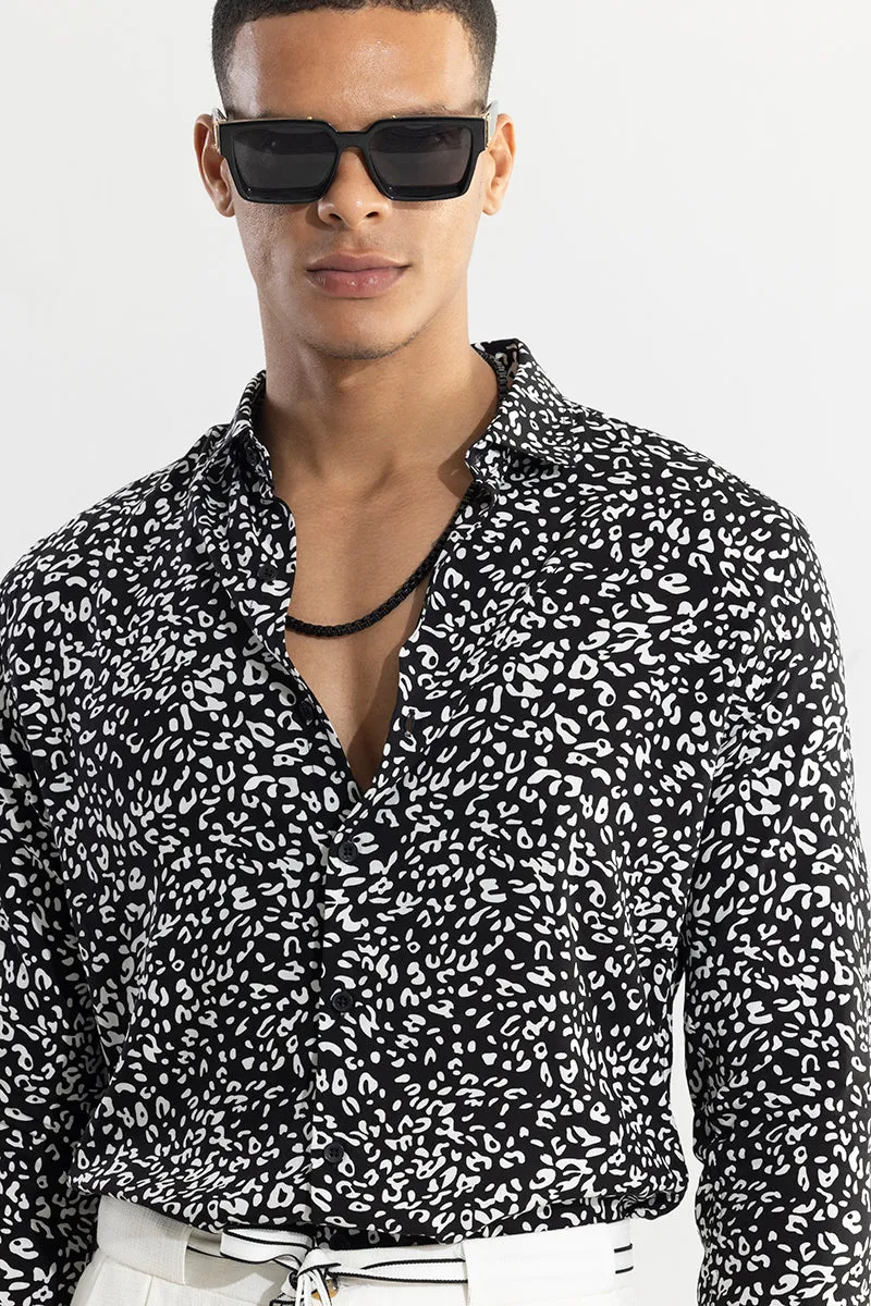 Spotted Pardus Black Shirt