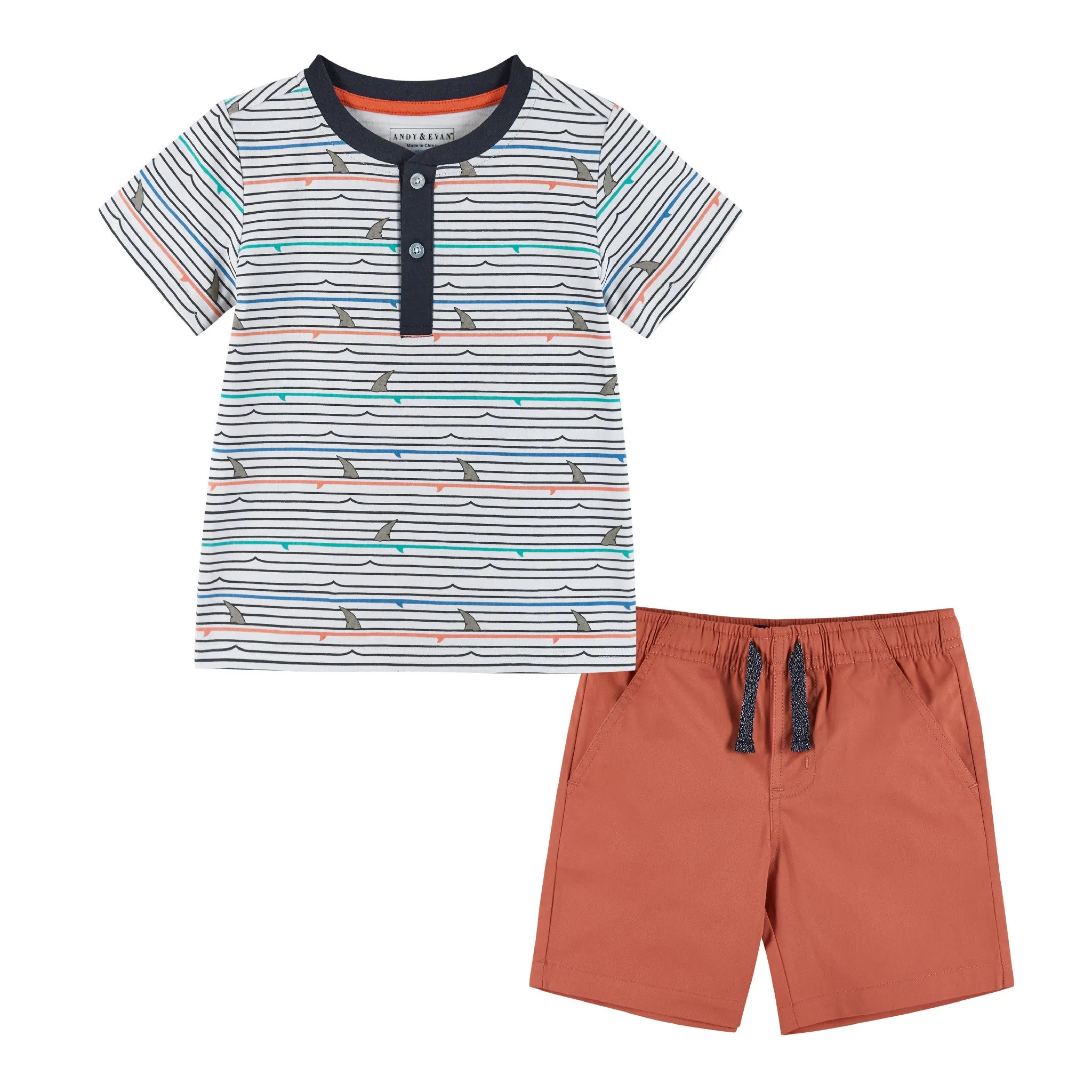 Striped Shark Waves Henley Set