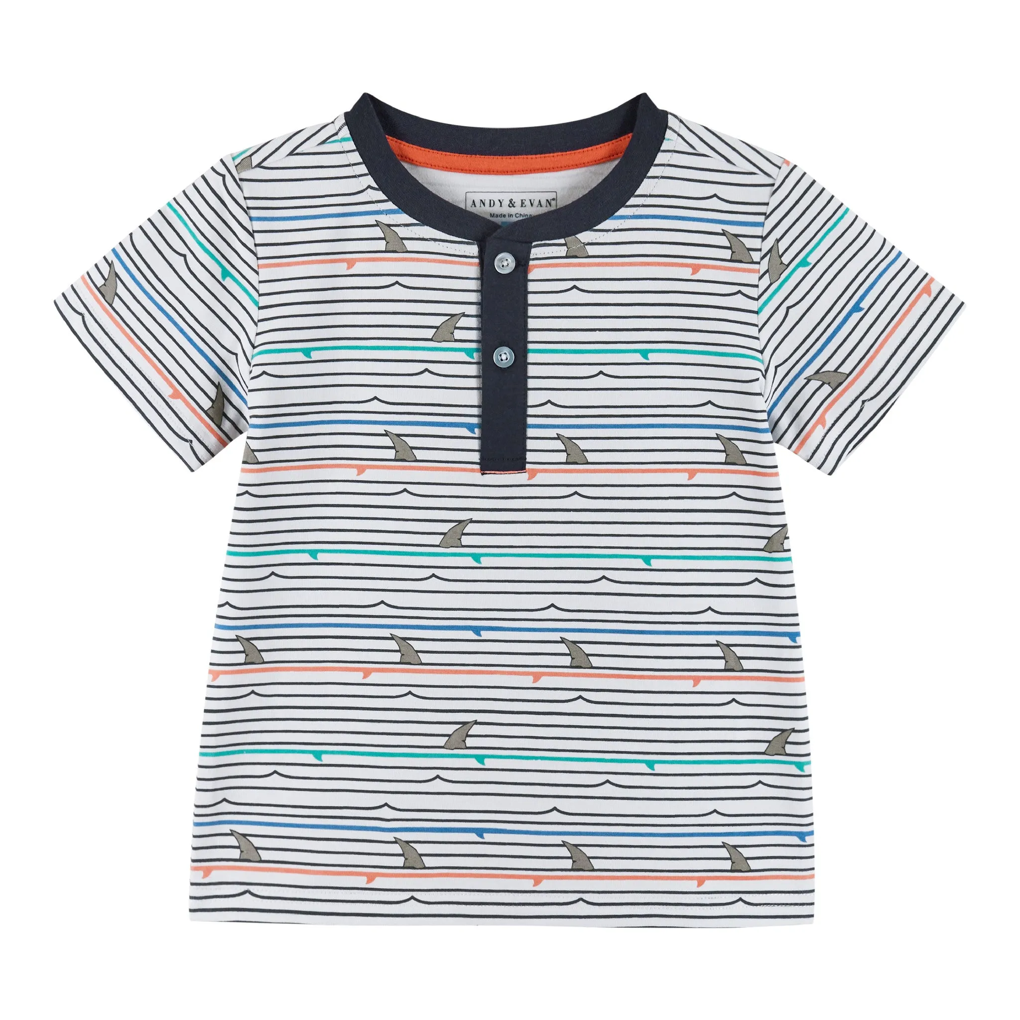 Striped Shark Waves Henley Set