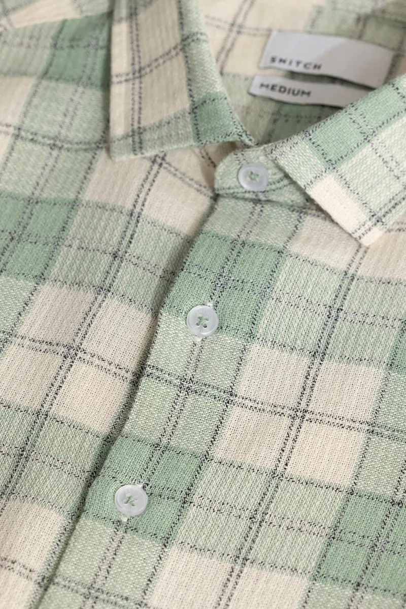 Summer Bliss Mint Green Checks Shirt