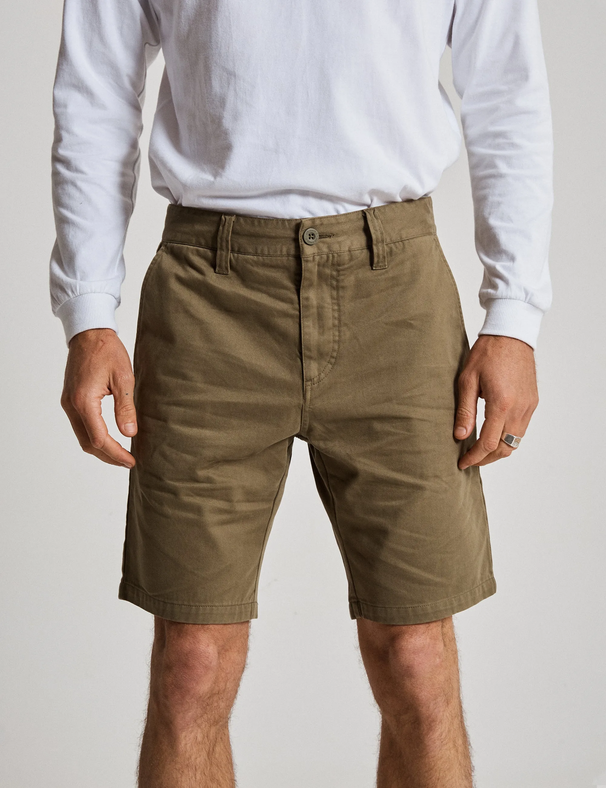 Taylor Stretch Chino Short - Army