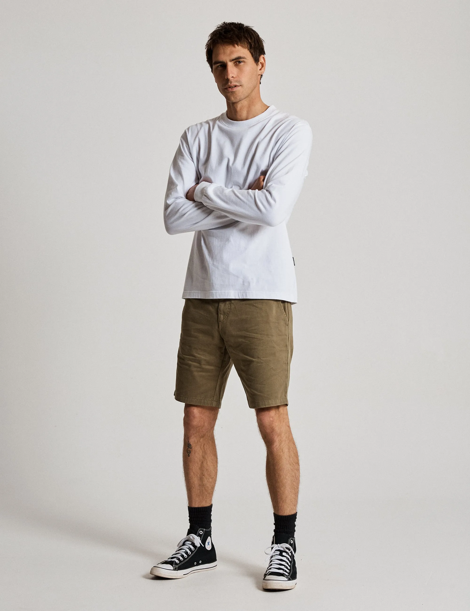 Taylor Stretch Chino Short - Army