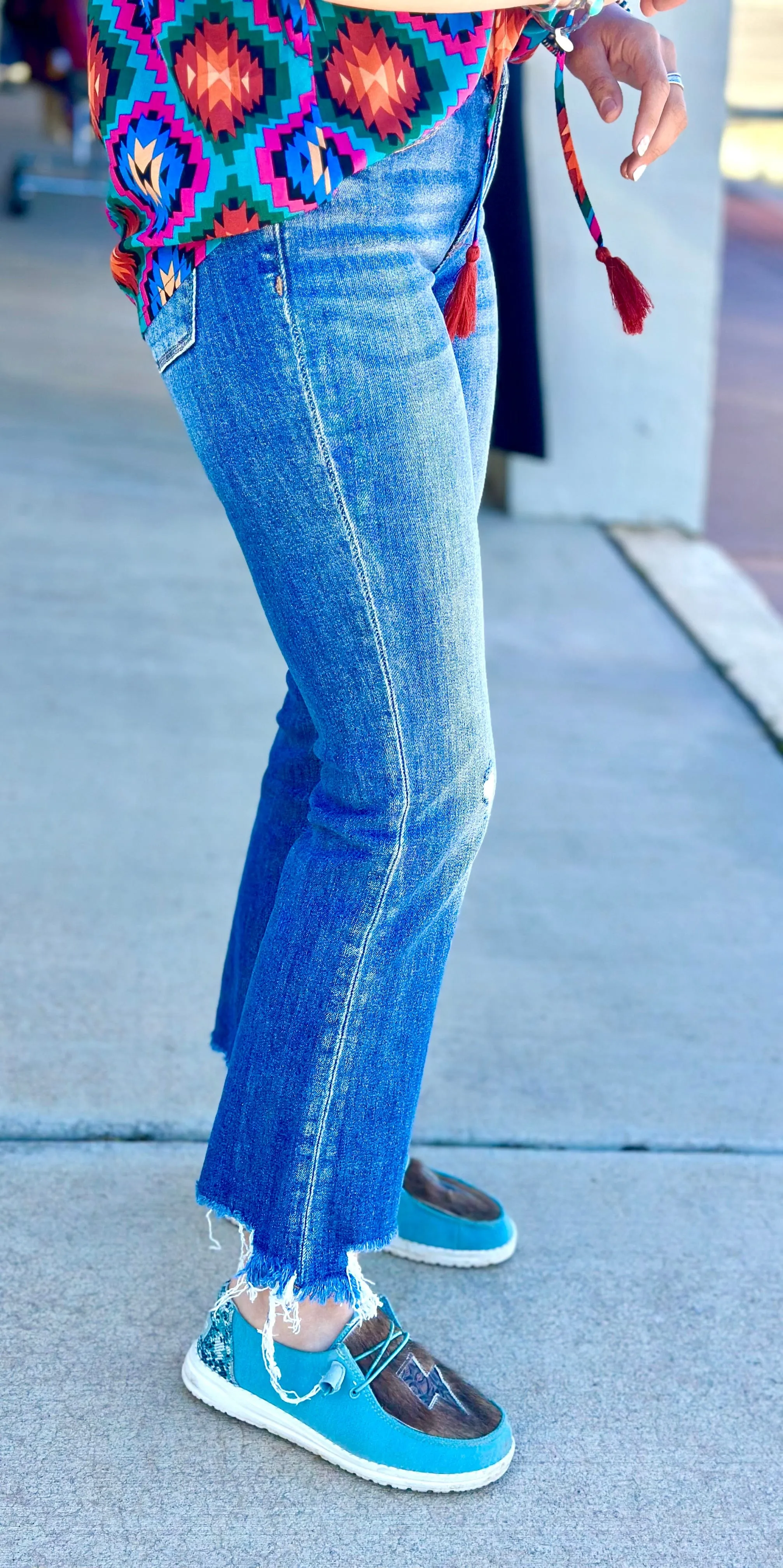 The Vervet Ankle Crop Bootcut Denim