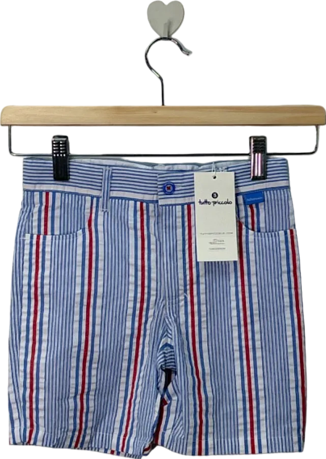 Tutto Piccolo Blue/Red/White Striped Bermuda Shorts  UK 5-6 Years