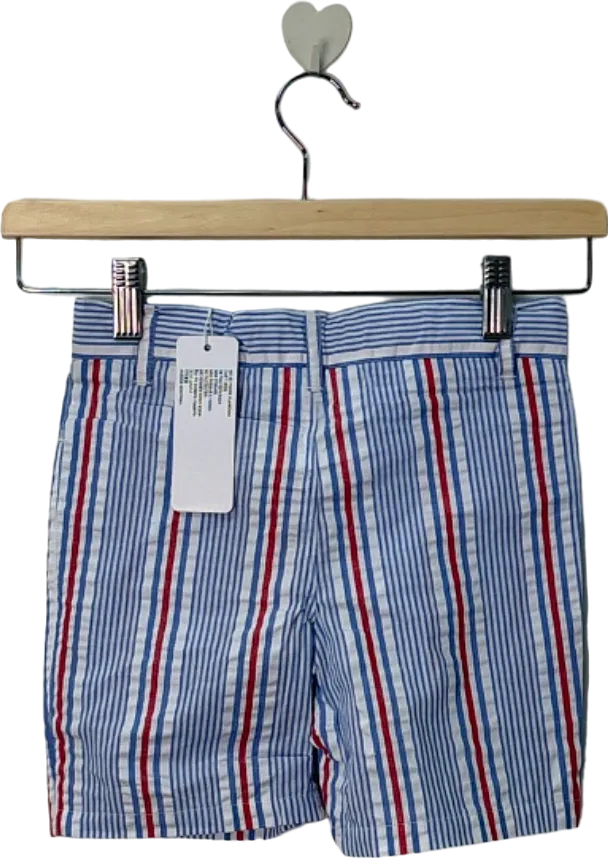 Tutto Piccolo Blue/Red/White Striped Bermuda Shorts  UK 5-6 Years