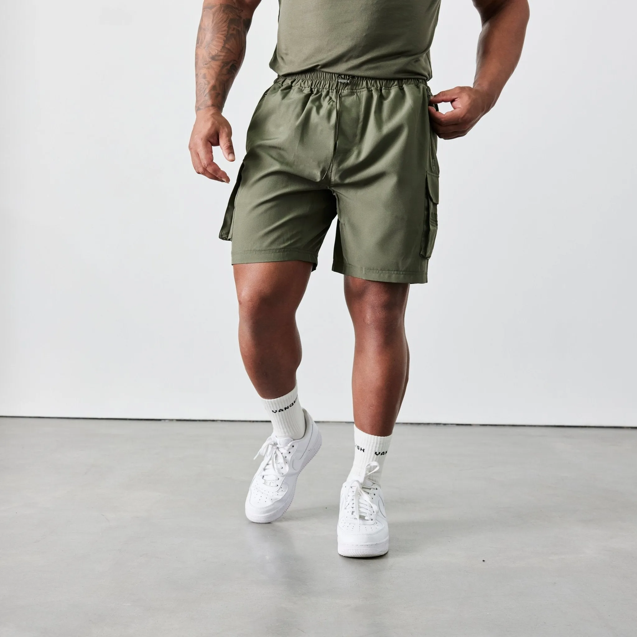 Vanquish Utility V2 Khaki Cargo Shorts