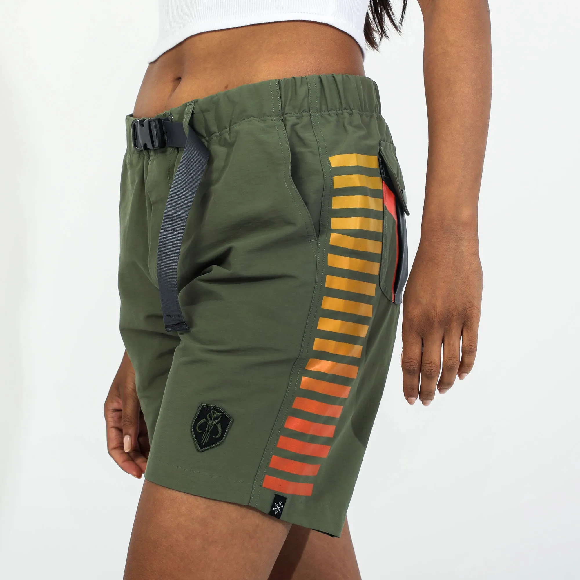 Warriors of Mandalore Olive Green Belted Cargo Shorts