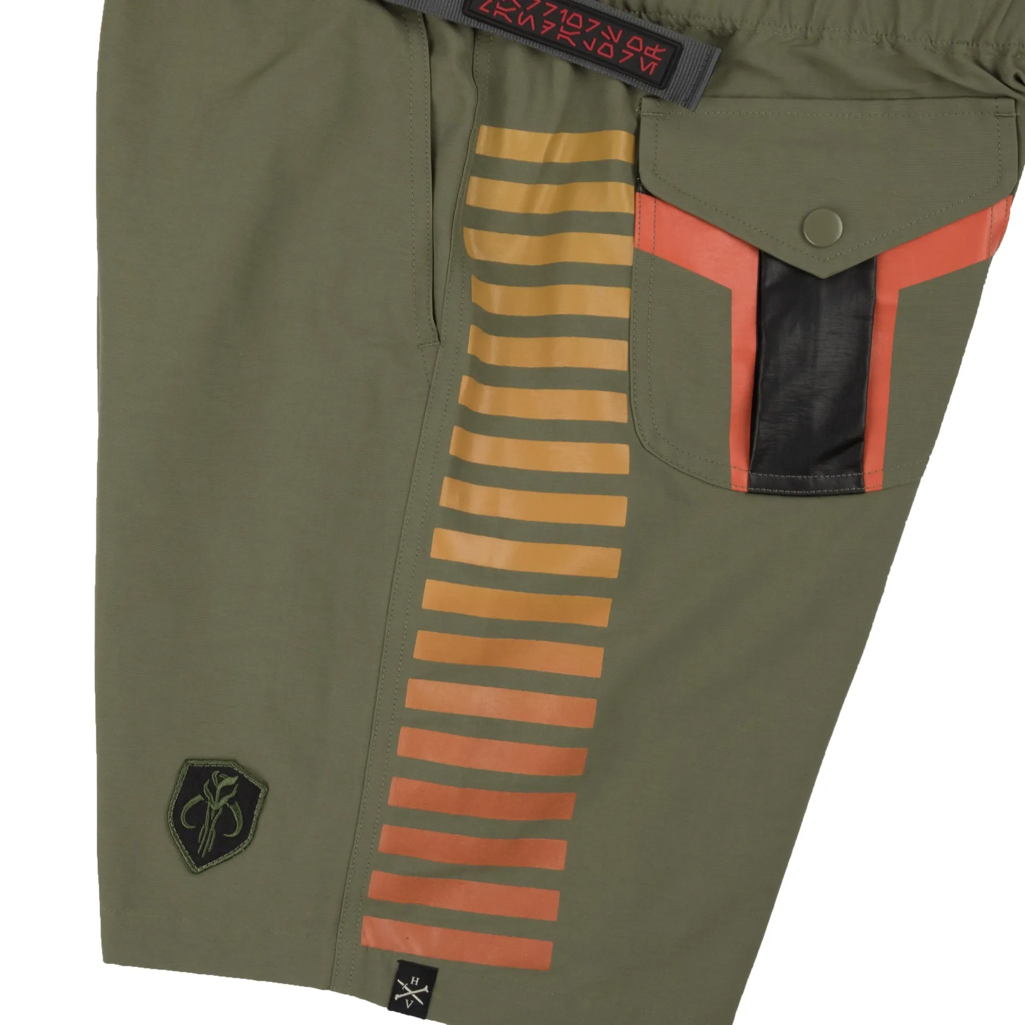 Warriors of Mandalore Olive Green Belted Cargo Shorts