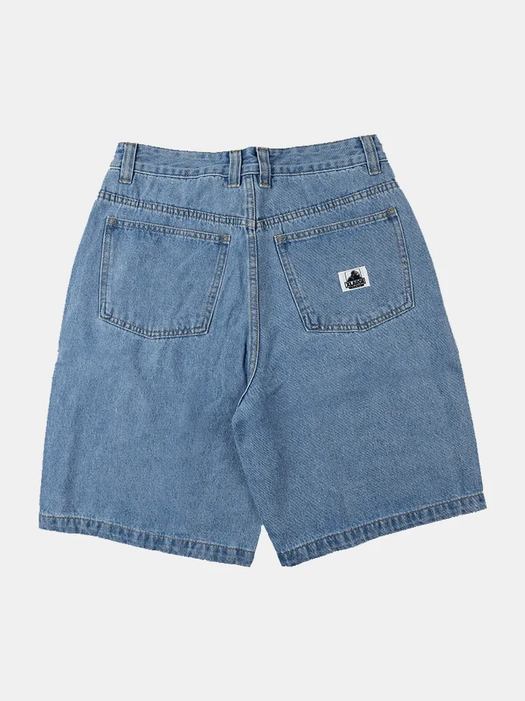 X-Large 91 Bull Denim Shorts - Mid Blue