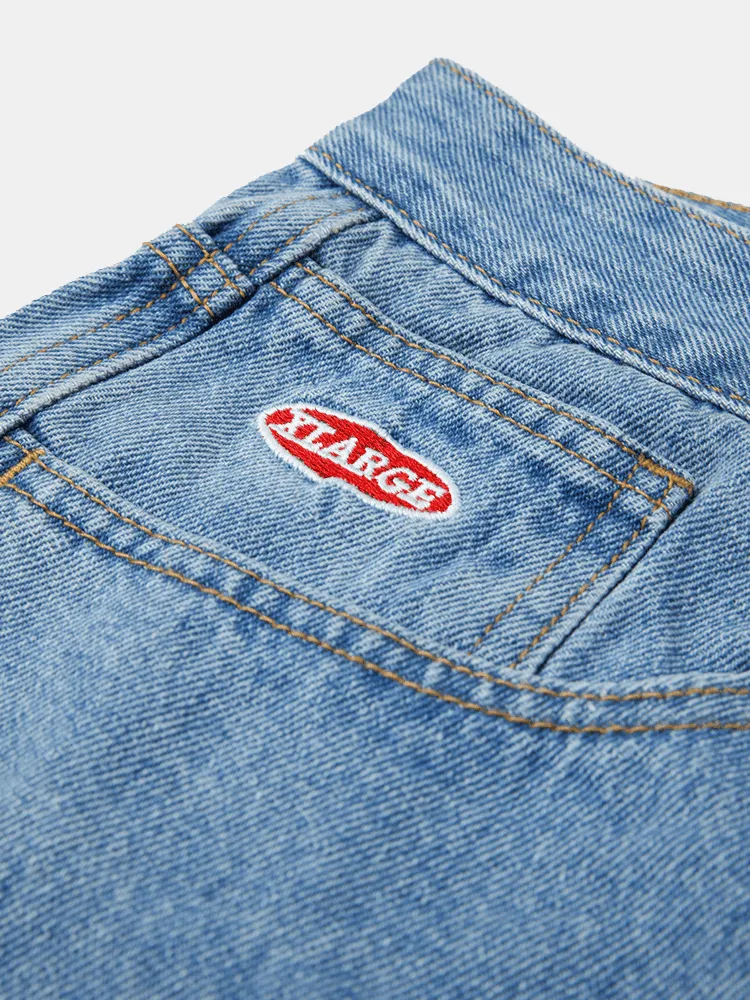 X-Large 91 Bull Denim Shorts - Mid Blue