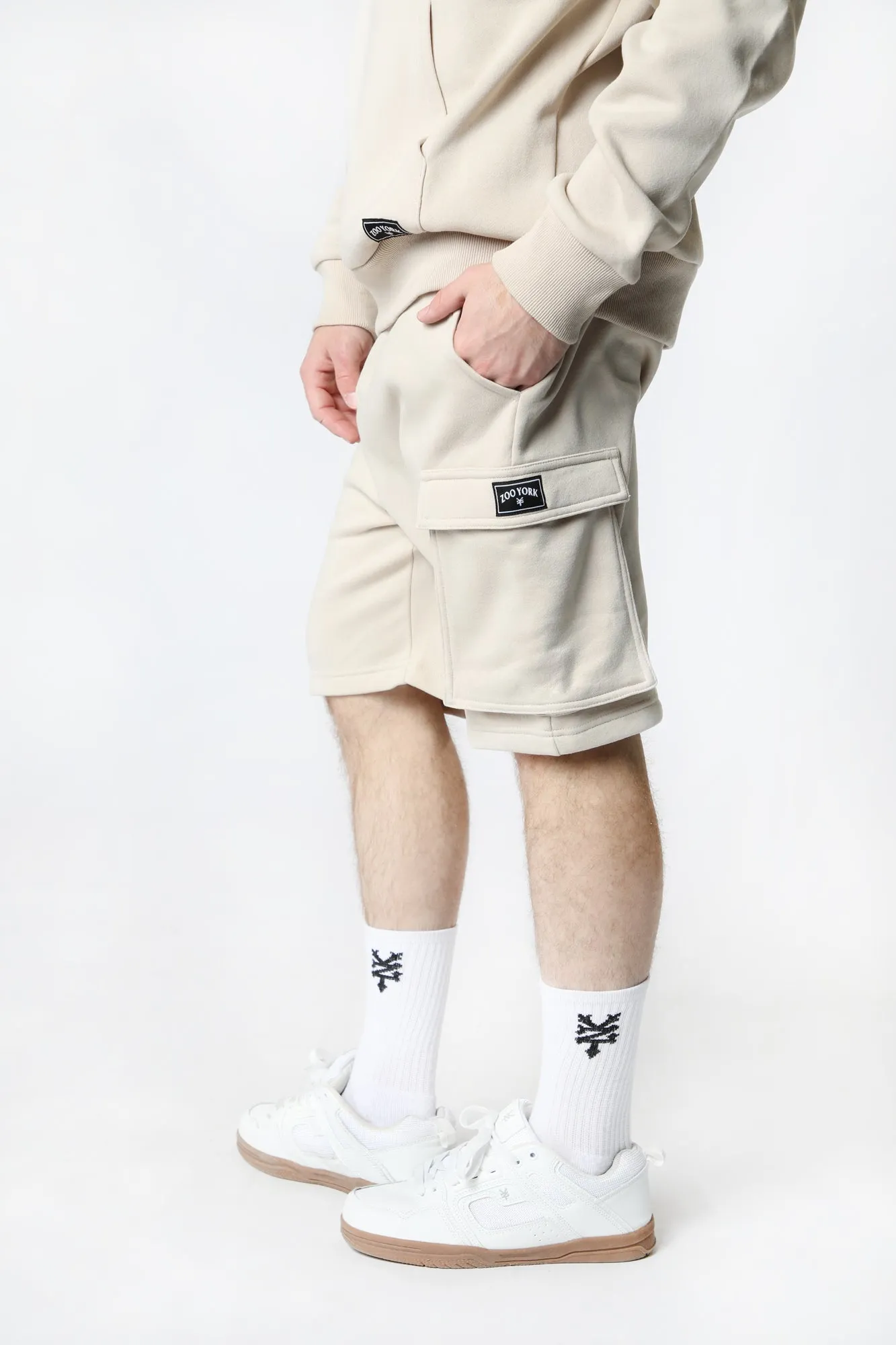 Zoo York Mens Fleece Cargo Shorts